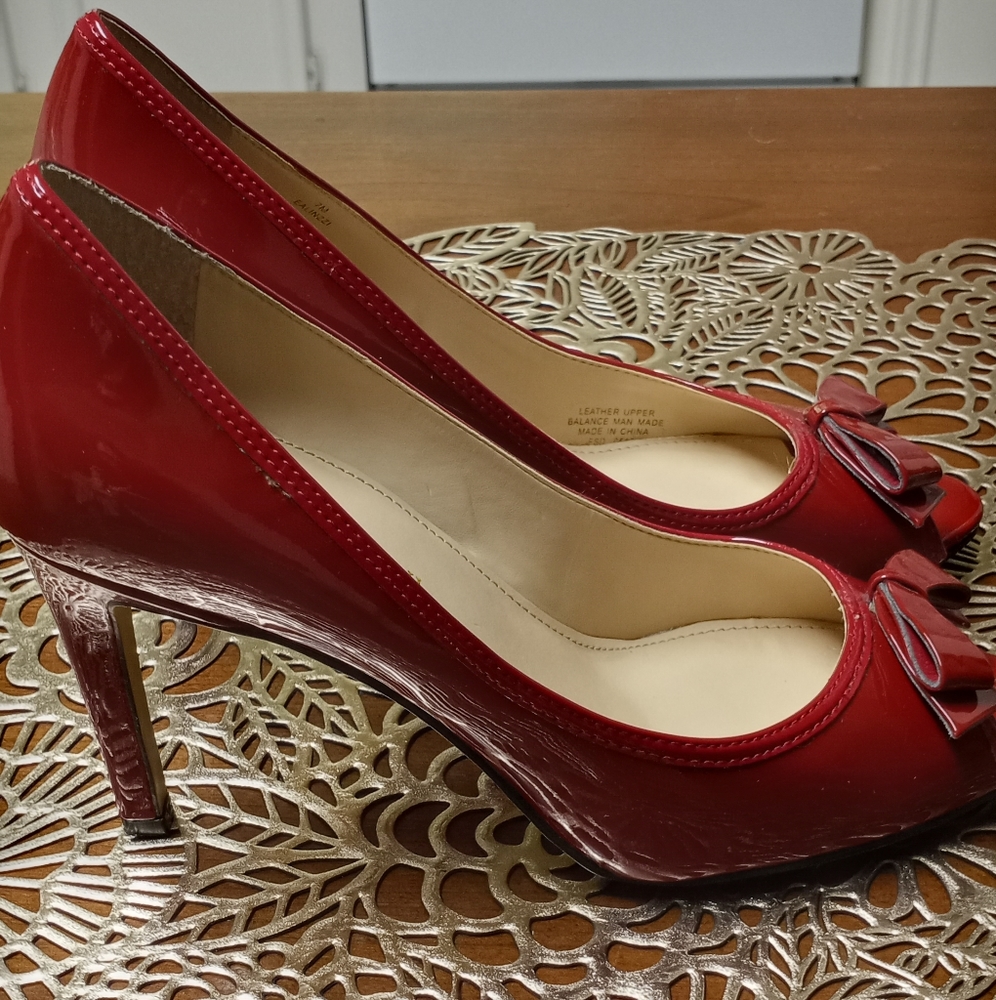 Enzo Angiolini Red Leather Heels
